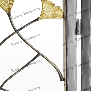 Guard for Living Room Indoor Outdoor Fire Screens for Fireplaces Gold Finished Metal <strong>Firescreen</strong> Handmade Folding - Product Image 5