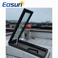 Puits de lumière à persiennes en alliage d'aluminium moderne à suspension supérieure, automatique, avec isolation thermique pour la ventilation et la lumière naturelle