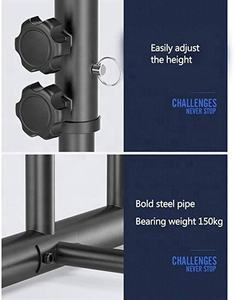 CooSport bangku dapat diatur berat badan berdiri dalam ruangan tinggi daya rak jongkok berdiri angkat berat rak tarik atas Bar - Product Image 5