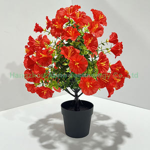 Plante artificielle de violet africain <span class=keywords><strong>en</strong></span> <span class=keywords><strong>pot</strong></span>, fleurs vertes réalistes pour la maison, le bureau, les mariages, Noël, écologique - Product Image 2