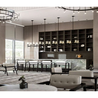 Armoire de bar de luxe pour hôtel, sous-sol, en pierre artificielle, aspect marbre véritable, design moderne, écologique, usage commercial