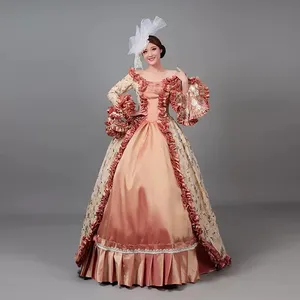 Vestido de baile marie antoinette, fantasia 3d da barroca, vestido de baile renascentista, plus size, 18 ° século, vestido vitoriano personalizado