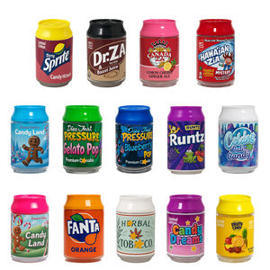 Stock de bocaux en plastique de 100ml paquet de bonbons vides 3.5 boîte de soda en forme de bouchon coloré pour salade, sucre, collation, biscuit, chocolat - Product Image 1