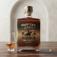 Bouteille en verre de 750 ml avec bouchon en liège, sérigraphiée pour le vin, le brandy, le gin, le whisky, la vodka, la tequila et les spiritueux