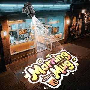 Custom Logo Gobo Projector Buiten Waterdicht 40W-200W Led Reclame Display Verlichting Stoppen Waarschuwing Pijl Licht Stand Winkel Bord - Product Image 1