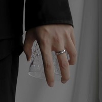 Bague Mobius tendance pour homme Bague tendance en acier inoxydable à aile unique plaquée argent pour garçon Durable et élégante