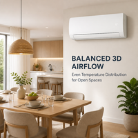 Climatiseurs électriques à fréquence variable R32 9000/12000/18000/24000/30000 BTU AC 220V/60Hz pour usage domestique HZ-01