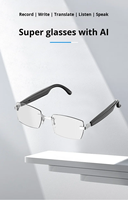 Nouvelles lunettes intelligentes Lunettes de soleil Casque sans fil IPX-5 Étanche Vidéo 1080p Traduction IA haut de gamme Cadre en métal Magnétique