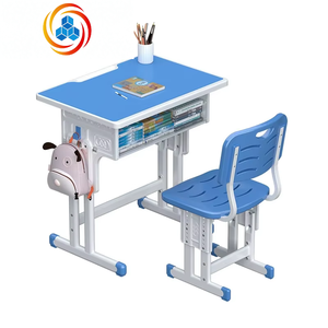 Table de bureau et chaise d'étude individuelles modernes pour lycée, en bois, avec structure métallique, couleur personnalisable, pour chambre à coucher - Product Image 1