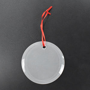 Großhandel kunden spezifische 3 Zoll Sublimation leere Glas verzierungen für Weihnachts dekoration - Product Image 1