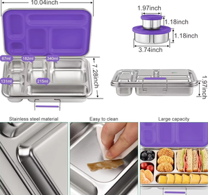Boîte à lunch pour enfants en acier inoxydable, pour la rentrée scolaire, OEM, boîte à lunch pour enfants - Product Image 2