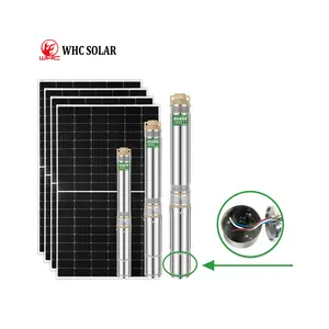 WHC Submersible DC Solar Well Water Pump Solar Deep Well Water Pump Inverter For Sale