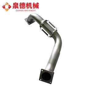 Tubo de Escape Delantero de Cuatro Ejes Compatible con Isuzu Euro 3, con Acabado Pulido, para Camiones Bomba y Mezcladora, Modelo 1-22124033-0 - Product Image 3