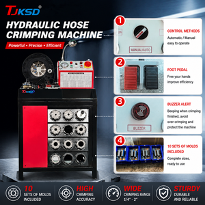 Máquina Prensa Automática para Crimpar Mangueras de 2 Pulgadas y 4 Hilos, con Troquel Frontal Vertical de Fácil Cambio, Certificación CE ISO, para <span class=keywords><strong>Astilleros</strong></span> - Product Image 2