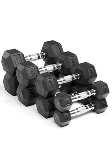 Fabricant de gros Fitness poids libres en caoutchouc Dumbel Gym entraînement haltérophilie <span class=keywords><strong>haltères</strong></span> hexagonaux - Product Image 4