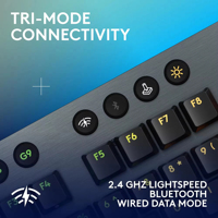 Keyboard Gaming Mekanik Nirkabel Logitech G915 X Lightspeed dengan Keycaps PBT Double-Shot RGB Backlit untuk Mac/PC Aluminium