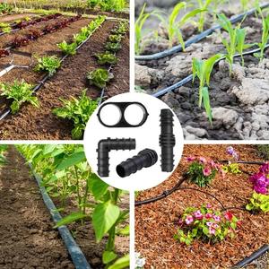 Kit de raccords pour tuyaux 16PE, raccords d'irrigation goutte à goutte 16 mm, coudes, tés, embouts droits pour système d'arrosage agricole et de serres - Product Image 5