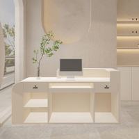 Mostrador de Recepción de Lujo Ligero y Sencillo en Oferta para Salón de Belleza, Peluquería, Tienda de Ropa Femenina, Barra de Bar