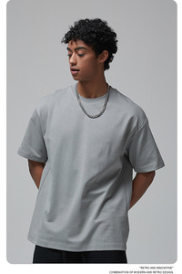 T-shirt personnalisé AR000 de haute qualité 230GSM, design vintage surdimensionné, style streetwear, épaules tombantes, 100% coton, poids lourd 230GSM - Product Image 6