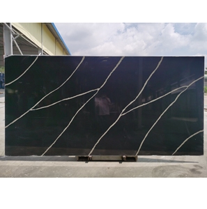 Wholesale Prefabricated Black Quartz Countertops Stain Resistant Engineered <b>Stone</b> Factory Supplier - Product Image 4