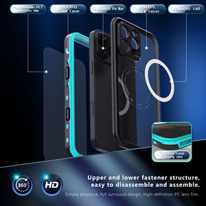 Coque de Téléphone Magnétique SHELLBOX IP68 Étanche en TPU+PC+PET Transparente avec Cordon pour <span class=keywords><strong>iPhone</strong></span> 17 16 15 <span class=keywords><strong>14</strong></span> Pro Max - Product Image 6