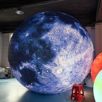Ballon gonflable géant en PVC en forme de lune réaliste pour la décoration d'événements et l'affichage commercial