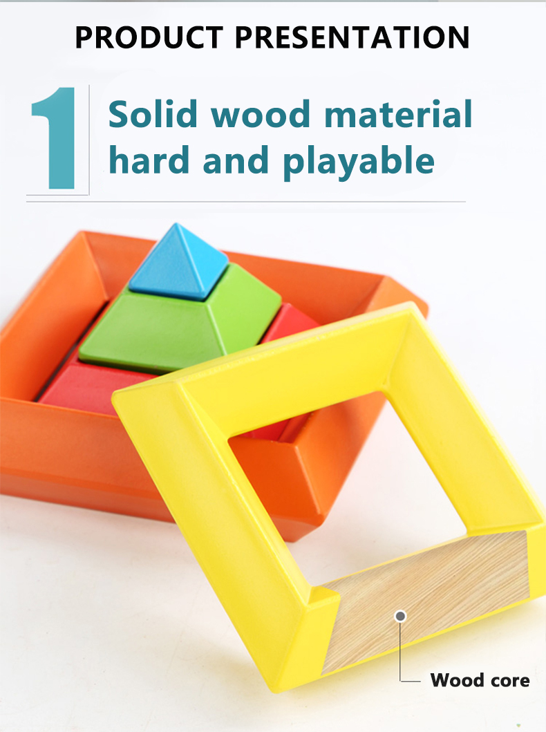 New Design Pyramid Building Blocks Creative Tower Cube Children Educational Toy For Kids