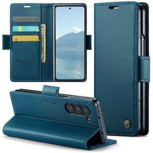 Étui à rabat magnétique en cuir CaseMe <span class=keywords><strong>R20</strong></span> avec support pour Samsung Galaxy Z Fold 6 5 4 7 - Étui compatible avec la recharge sans fil - Product Image 3