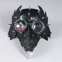 Masque Steampunk en cuir découpé multicolore en forme de bec d'oiseau pour Halloween, bal costumé, cosplay, livraison rapide, masques de fête