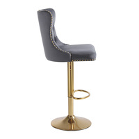 Nouveau Tabouret de Bar Haut Pivotant Sans Accoudoirs en Métal, Style Décontracté Moderne et Luxe Léger, pour Bar à Domicile