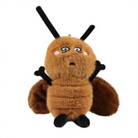 Porte-clés pendentif en peluche petite cafard mignonne 12cm en coton PP, figurine personnalisée pour cadeau