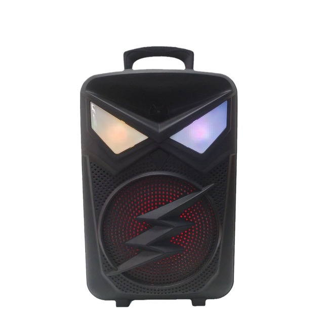Single Portable RGB Battery for Speaker Wolf Eye Design IPX4 Waterproof Metal Cabinet Outdoor Karaoke Square Dance Box