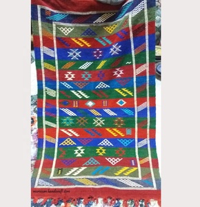 Alfombra Persa Marroquí Hecha a Mano, Alfombra Beni Ourain Decorativa Vintage, Estilo con Borlas, Inspirada en las Montañas de Marruecos, Juego de Alfombras de Área Hechas a Mano - Product Image 1