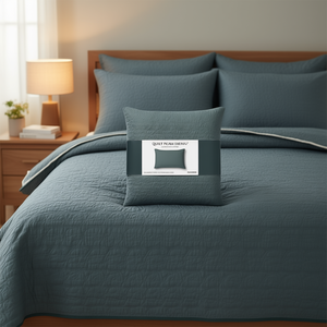 Juego de Edredón Reversible de 3 Piezas Picam Sienq, Diseño Moderno y Sólido para Decoración del Hogar en Todas las Estaciones - Product Image 2