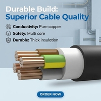 10mm 16mm 25mm 35mm 50mm 70mm 95mm Cu/XLPE/PVC Industrielles Baukabel Niederspannung 0,6/1kV Elektrisches Stromkabel