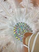 Nouvelle tenue de carnaval Samba style rave : soutien-gorge à armatures, ceinture de culotte et sac à dos à plumes pour festival EDC, Mardi Gras, défilé Jouvert