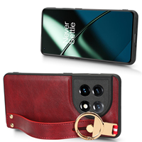 Étui de protection multifonctionnel en cuir PU avec dragonne pour OnePlus Ace2 5G/OnePlus 11R 5G Coque arrière en cuir