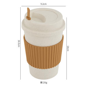 Taza de café de paja de trigo, taza portátil de alta calidad para exteriores, cómoda de sostener, taza de agua moderna y sencilla, portátil - Product Image 4