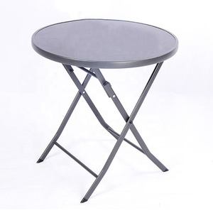 Ensemble de table ronde de haute qualité en verre trempé pour l'extérieur, le jardin, la cour, la maison, les loisirs - Product Image 6