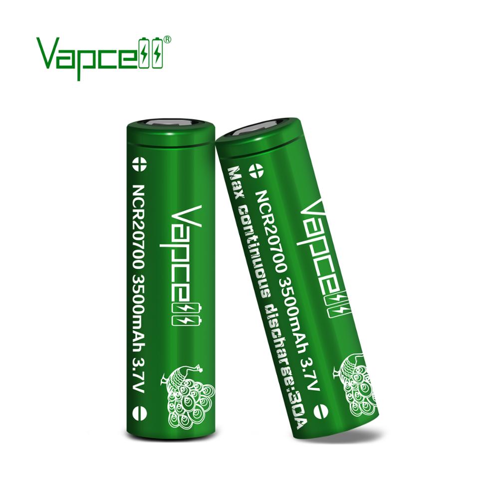 20700 Size Rechargeable Lithium Akku Green Vapcell 3500mah