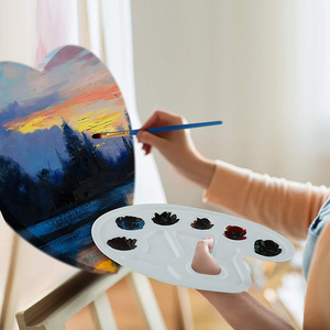 <span class=keywords><strong>Toile</strong></span> tendue en coton vierge en forme de cœur pour artistes - Product Image 6