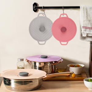 Couvercle de casserole de cuisine en silicone de qualité alimentaire, <span class=keywords><strong>grand</strong></span> format, anti-débordement, antidérapant, résistant à la chaleur, couvercle d'étanchéité pour la conservation des aliments - Product Image 6