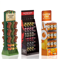 Présentoir de Sol en Carton Pliable DIY pour Noël, Idéal pour Magasins de Cadeaux et Vêtements, Présentoir POP de Vente au Détail