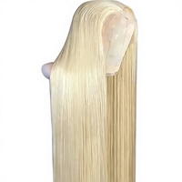 Perruque Lace Front Deluxe Mavis sans colle, HD transparente, en cheveux humains Remy vietnamiens, avec baby hair, blonde, double densité, pour usage quotidien