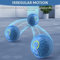 Petite balle en caoutchouc écologique pour chien avec lumières LED Jouet à mâcher pour chiots Lavable 1 heure de jeu Réduit l'ennui et le stress