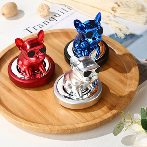 Creative Bulldog Bobblehead Solid <b>Air</b> <b>Purifier</b> <b>Car</b> Dashboard Decoration Natural Evaporation Long Lasting Scent Odor Removal No - Product Image 1