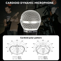 Microphone filaire S58 Sm-58 professionnel pour l'église, la scène, les performances vocales, micro dynamique cardioïde pour karaoké avec long câble