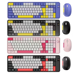 Applicable aux ensembles <span class=keywords><strong>clavier</strong></span> et souris sans fil pour ordinateur <span class=keywords><strong>Apple</strong></span> (86 touches) avec Bluetooth double mode et couleurs mélangées - Product Image 3