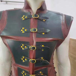 Jerkin de cuero reforzado medieval para hombres-Deluxe-Fantasy Cosplay Viking - Product Image 3