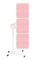 Support de luminothérapie YUCHI pour panneau, réglable à tout angle, compatible avec 99 % des panneaux, horizontal/vertical, avec roulettes et verrous, hauteur réglable, noir/blanc